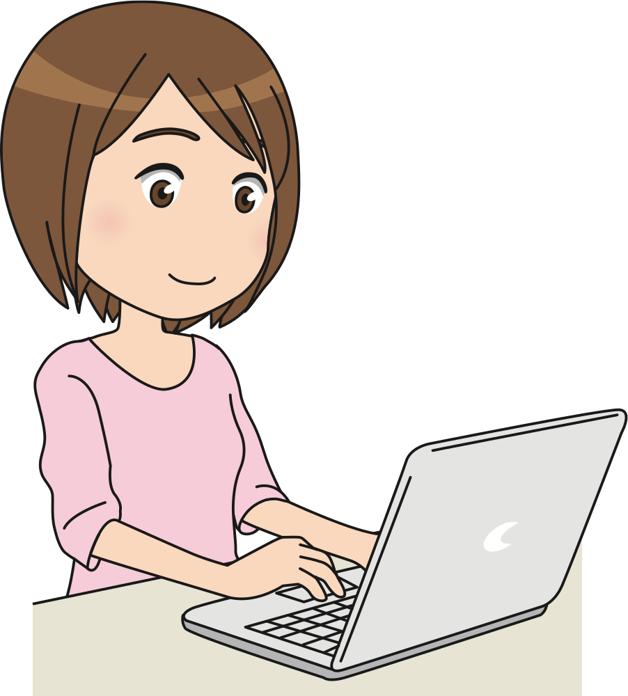 OnlineLabels Clip Art Female Computer User